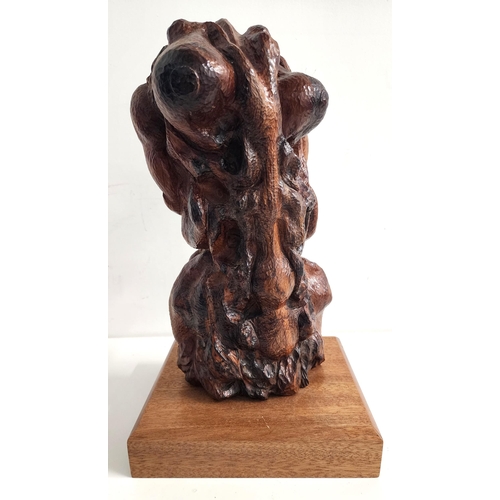 259 - CLIVE VINCENT JACHNIK
A rose for Felicia, carved yew on a mahogany base, 49cm high