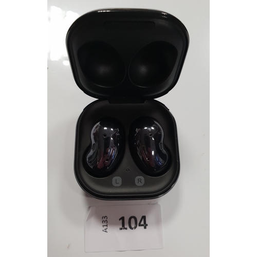 PAIR OF SAMSUNG EARBUDS
in charging case, model SM-R180
