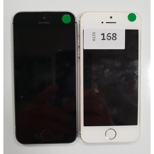 TWO APPLE IPHONE 5S 
IMEI 352015066257728 & 359139076279549. ONE NOT Apple Account Locked. Note: one with light patches to screen and scratches to back
Note: It is the buyer's responsibility to make all necessary checks prior to bidding to establish if the device is blacklisted/ blocked/ reported lost. Any checks made by Mulberry Bank Auctions will be detailed in the description. Please Note - No refunds will be given if a unit is sold and is subsequently discovered to be blacklisted or blocked etc.