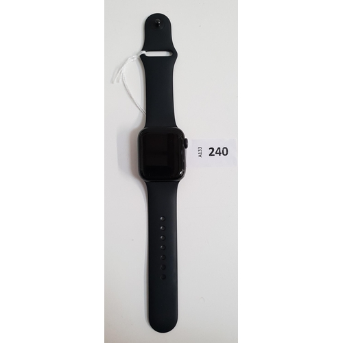APPLE WATCH SERIES 6
40mm case; model A2375; S/N GY6DT42FQ20T; Apple Account Locked 
Note: It is the buyer's responsibility to make all necessary checks prior to bidding to establish if the device is blacklisted/ blocked/ reported lost. Any checks made by Mulberry Bank Auctions will be detailed in the description. Please Note - No refunds will be given if a unit is sold and is subsequently discovered to be blacklisted or blocked etc.