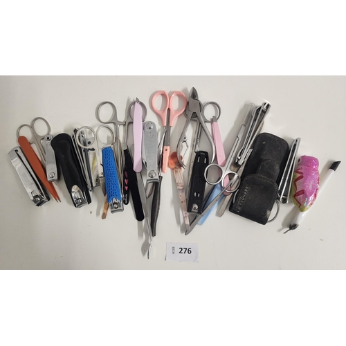 276 - SELECTION OF SCISSORS, TWEEZERS AND NAIL CARE INSTRUMENTS 
Note: You must be over the age of 18 to b... 