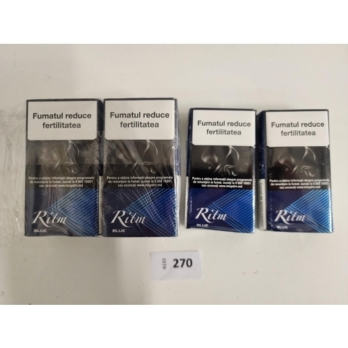 270 - 120 RITM BLUE CIGARETTES 
Note: You must be over 18 years of age to bid on this lot.