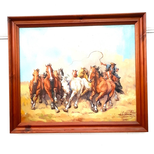 234 - KOVACS ELEMER
Wild horses, oil on canvas, signed, 49.5cm x 59.5cm