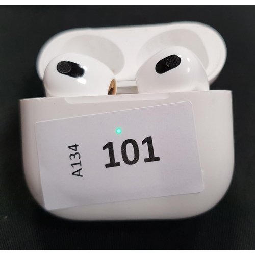 PAIR OF APPLE AIRPODS (3rd GENERATION)
in MagSafe Charging case. The case marked 'Alien'