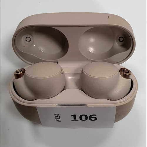 106 - PAIR OF SONY EARBUDS
Model WF-1000XM4, in charging case