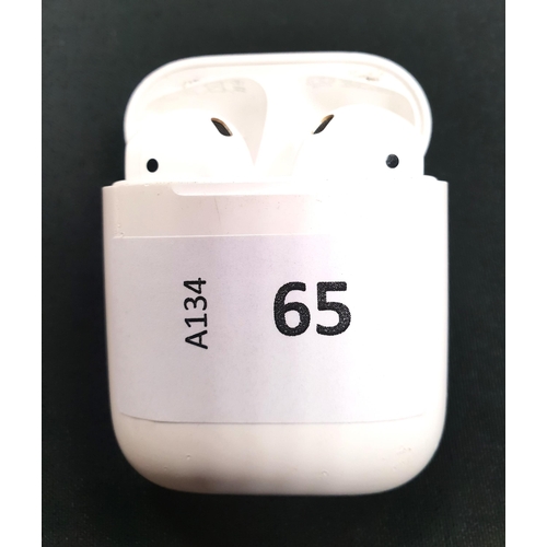 65 - PAIR OF APPLE AIRPODS 2ND GENERATION
in Lightning charging case