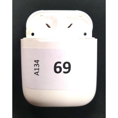 69 - PAIR OF APPLE AIRPODS 2ND GENERATION
in Lightning charging case