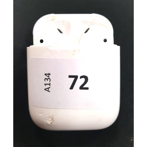 72 - PAIR OF APPLE AIRPODS 2ND GENERATION
in Lightning charging case