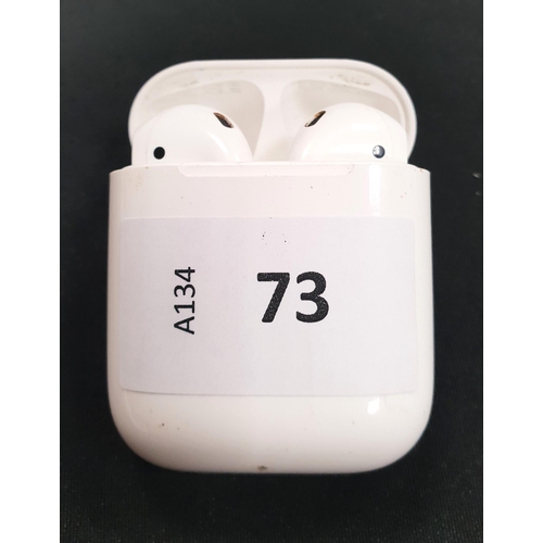 73 - PAIR OF APPLE AIRPODS 2ND GENERATION
in Lightning charging case