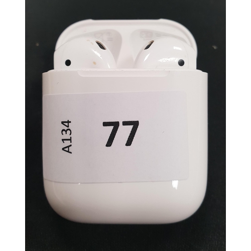 77 - PAIR OF APPLE AIRPODS 2ND GENERATION
in Lightning charging case