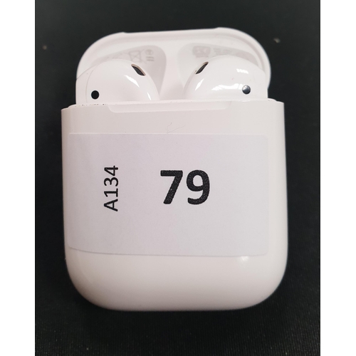 79 - PAIR OF APPLE AIRPODS 2ND GENERATION
in Lightning charging case