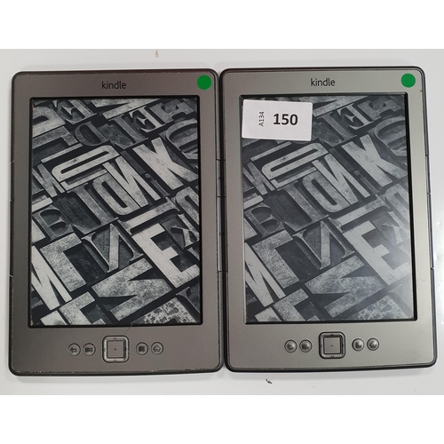 TWO AMAZON KINDLE NO TOUCH SILVER E-READERS
serial numbers B00E 1510 2017 1241 and B00E 1501 1533 0RNT (2)
Note: staining to back of one and scratches on other
Note: It is the buyer's responsibility to make all necessary checks prior to bidding to establish if the device is blacklisted/ blocked/ reported lost. Any checks made by Mulberry Bank Auctions will be detailed in the description. Please Note - No refunds will be given if a unit is sold and is subsequently discovered to be blacklisted or blocked etc.