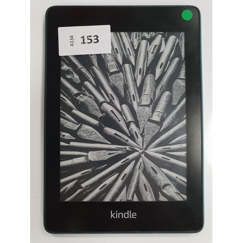 153 - AMAZON KINDLE PAPERWHITE 4 TWILIGHT BLUE E-READER
serial number G001 6T03 1123 0FBN
Note: It is the ... 