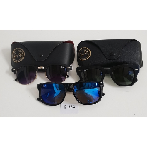 THREE PAIRS OF RAY-BAN SUNGLASSES
two pairs in cases