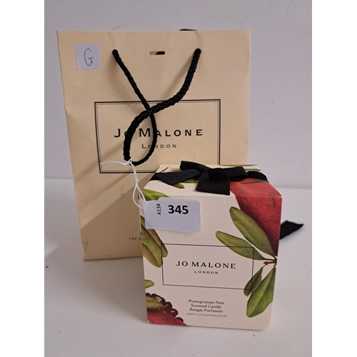 NEW AND BOXED JO MALONE POMEGRANATE NOIR SCENTED CANDLE
6.35cm high, with bag