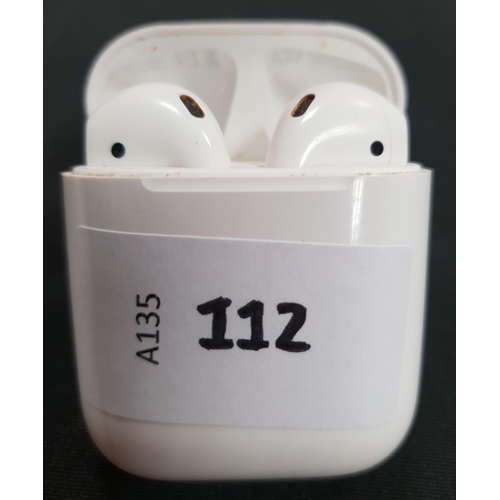 112 - PAIR OF APPLE AIRPODS 2ND GENERATION
in Lightning charging case