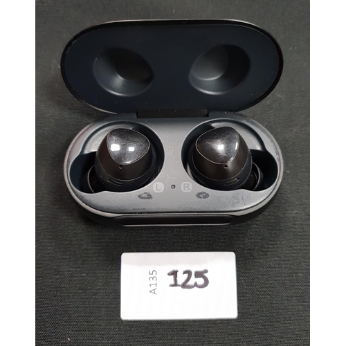 PAIR OF SAMSUNG EARBUDS
in charging case, model SM-R170