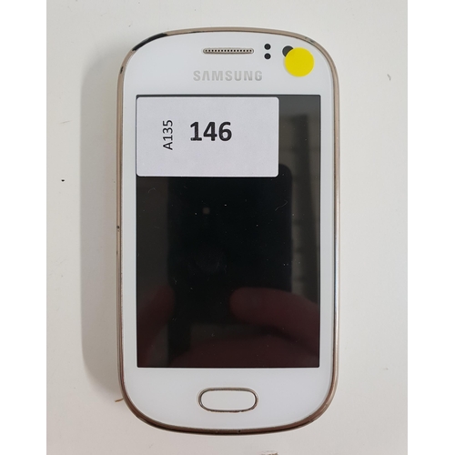 146 - SAMSUNG GALAXY FAME
model GT-S6810P; IMEI 357082053600166; NOT Google Account Locked.
Note: It is th... 