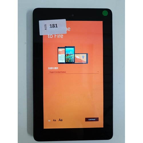 AMAZON KINDLE FIRE 5TH GENERATION 
serial number G000 KL02 6517 02MH
Note: It is the buyer's responsibility to make all necessary checks prior to bidding to establish if the device is blacklisted/ blocked/ reported lost. Any checks made by Mulberry Bank Auctions will be detailed in the description. Please Note - No refunds will be given if a unit is sold and is subsequently discovered to be blacklisted or blocked etc.