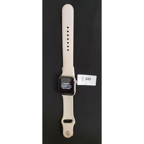 245 - APPLE WATCH SE
40mm case; model A2722; S/N H3CJK44Y3D; Apple Account Locked 
Note: It is the buyer's... 