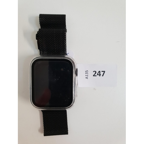 APPLE WATCH SERIES 5
44mm case; model A2093; S/N G99ZJZW9MLTQ; Apple Account Locked. With protective case.
Note: It is the buyer's responsibility to make all necessary checks prior to bidding to establish if the device is blacklisted/ blocked/ reported lost. Any checks made by Mulberry Bank Auctions will be detailed in the description. Please Note - No refunds will be given if a unit is sold and is subsequently discovered to be blacklisted or blocked etc.