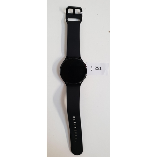 251 - SAMSUNG GALAXY WATCH 4
model SM-R875F; IMEI - 354001432992493. Wear and scratches to bezel.
Note: It... 