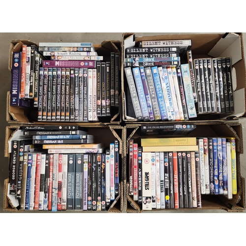 LARGE SELECTION OF DVDs
including Agatha Christie Marple, Silent Witness, Spying Game, Still Game and many others, approximately 107