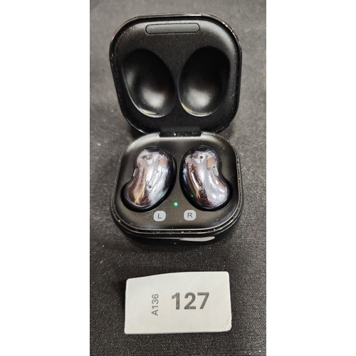 127 - PAIR OF SAMSUNG EARBUDS
in charging case, model SM-R180