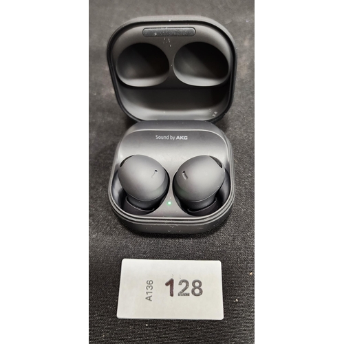 128 - PAIR OF SAMSUNG EARBUDS
in charging case, model SM-R510