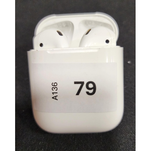 79 - PAIR OF APPLE AIRPODS 2ND GENERATION
in Lightning charging case