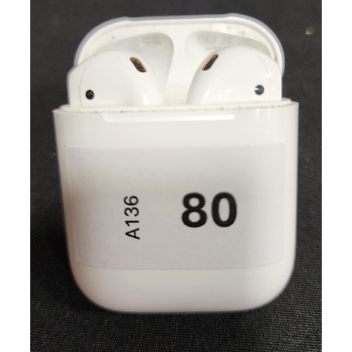 80 - PAIR OF APPLE AIRPODS 1ST GENERATION
in Lightning charging case