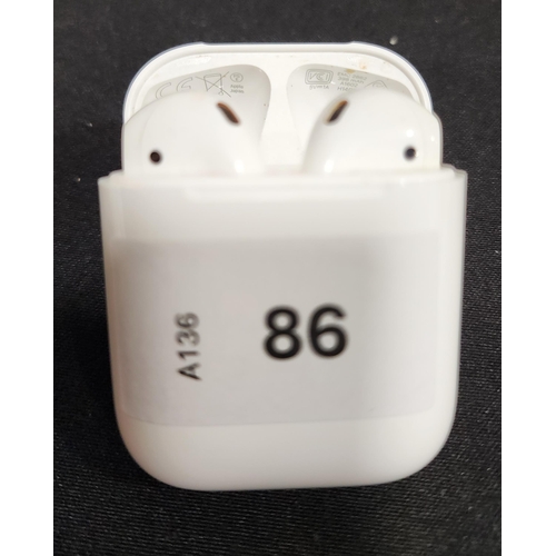 86 - PAIR OF APPLE AIRPODS 2ND GENERATION
in Lightning charging case