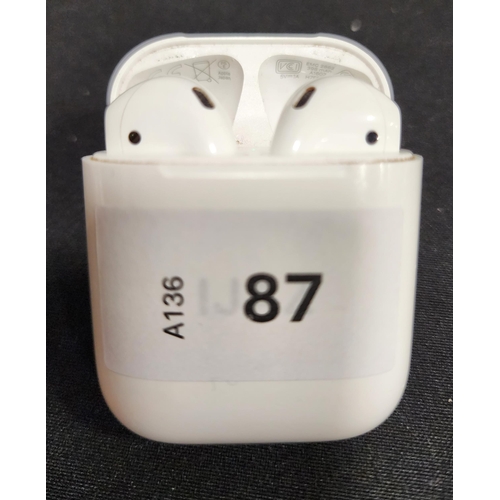 87 - PAIR OF APPLE AIRPODS 2ND GENERATION
in Lightning charging case
Note: case is personalised