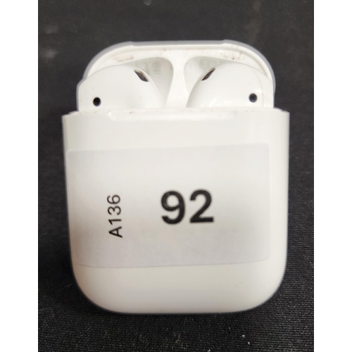 92 - PAIR OF APPLE AIRPODS 2ND GENERATION
in Lightning charging case