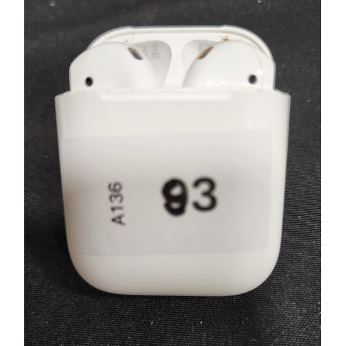 93 - PAIR OF APPLE AIRPODS 2ND GENERATION
in Lightning charging case