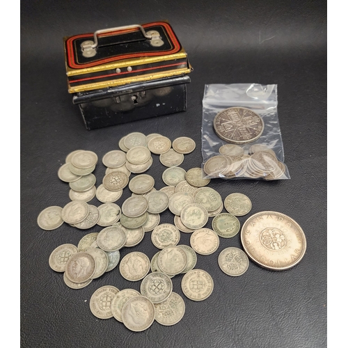 226 - SELECTION OF SILVER COINS
comprising pre-1920 threepences and an 1887 crown (total weight approximat... 