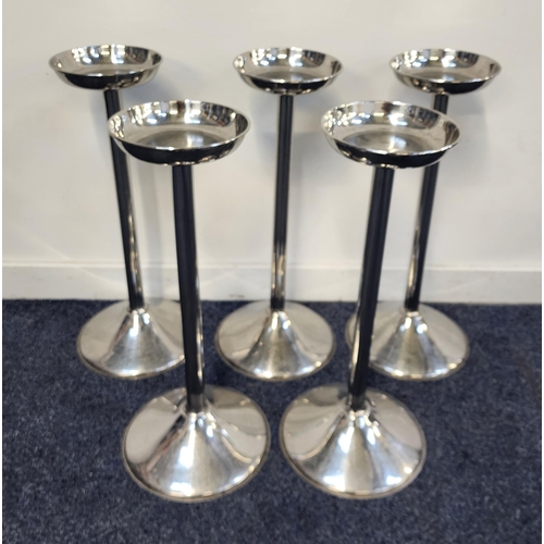 FIVE STAINLESS STEEL ICE BUCKET STANDS
60cm high (5)