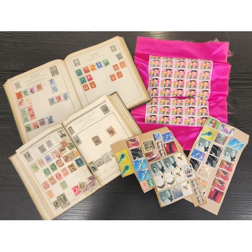 223 - LARGE SELECTION OF BRITISH AND WORLS STAMPS
loose and in albums, including a sheet of Elvis stamps a... 