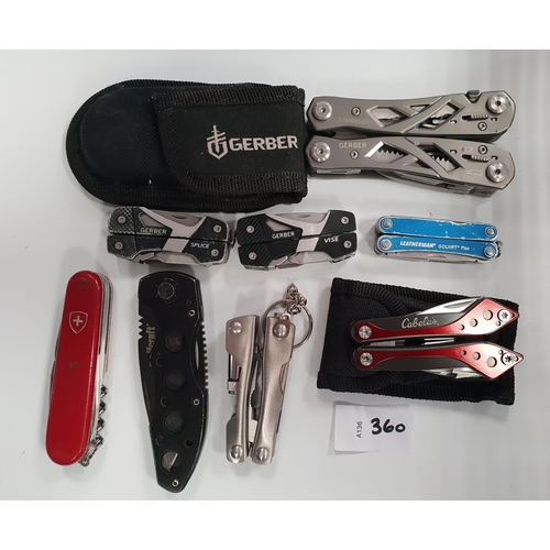 SELECTION OF SEVEN MULTI-TOOLS
including a Leatherman Squirt, three Gerber
Note: You must be over the age of 18 to bid on this lot.
