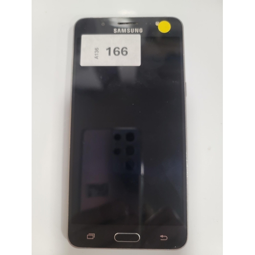 166 - SAMSUNG GALAXY J5
model SM-J510FN; IMEI 354603081513684; Google Account Locked. Note: some scratches... 