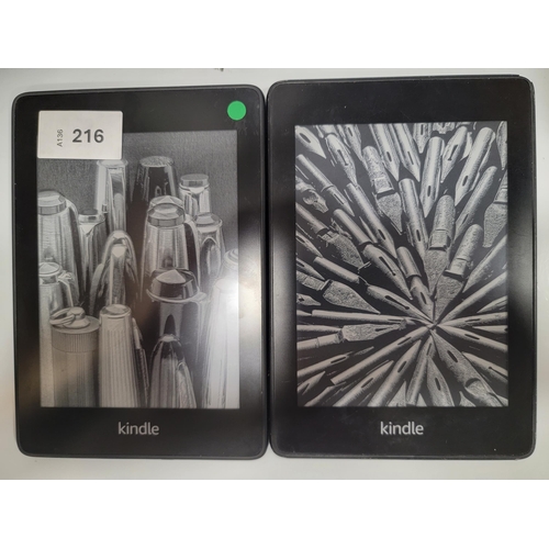 TWO AMAZON KINDLE PAPERWHITE 4 E-READERS
serial numbers G8S0 PP12 0442 0SE0 and G000 T607 8384 138N (2) Note: Crack to case and peeling to one
Note: It is the buyer's responsibility to make all necessary checks prior to bidding to establish if the device is blacklisted/ blocked/ reported lost. Any checks made by Mulberry Bank Auctions will be detailed in the description. Please Note - No refunds will be given if a unit is sold and is subsequently discovered to be blacklisted or blocked etc.