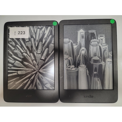 TWO AMAZON KINDLE BASIC 4 E-READER
serial numbers G092 AP03 3215 06WG and G092 AP03 2286 09TG (2)
Note: It is the buyer's responsibility to make all necessary checks prior to bidding to establish if the device is blacklisted/ blocked/ reported lost. Any checks made by Mulberry Bank Auctions will be detailed in the description. Please Note - No refunds will be given if a unit is sold and is subsequently discovered to be blacklisted or blocked etc.