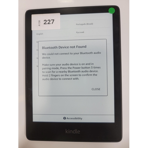 AMAZON KINDLE PAPERWHITE 5 E-READER
serial number G002 DK03 3065 06DD
Note: It is the buyer's responsibility to make all necessary checks prior to bidding to establish if the device is blacklisted/ blocked/ reported lost. Any checks made by Mulberry Bank Auctions will be detailed in the description. Please Note - No refunds will be given if a unit is sold and is subsequently discovered to be blacklisted or blocked etc.
