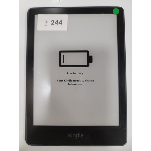 244 - AMAZON KINDLE PAPERWHITE 5 E-READER
serial number G001 PX11 2077 0BN2
Note: It is the buyer's respon... 