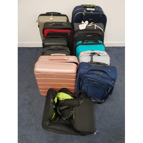 2 - SELECTION OF TEN SUITCASES AND ONE HOLDALL
including Rock, Case 2 Case, Global, Flight Night, and My... 