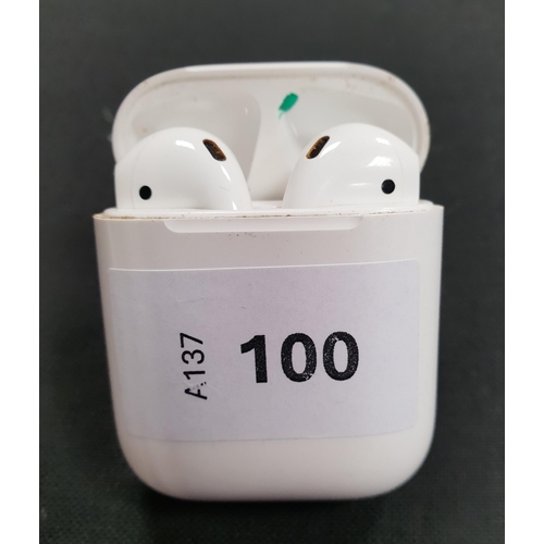 100 - PAIR OF APPLE AIRPODS 2ND GENERATION
in Lightning charging case