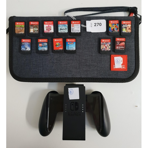 270 - FOURTEEN NINTENDO SWITCH GAMES
together with a Joy-Con Comfort Grip; the games comprising Cars - Dri... 