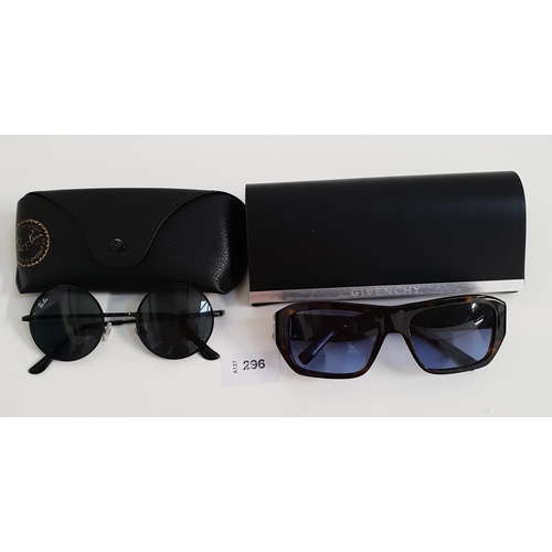 296 - TWO PAIRS OF DESIGNER SUNGLASSES
comprising Givenchy and Ray-Ban