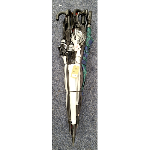 SELECTION OF TWELVE UMBRELLAS
including stick and golf styles.