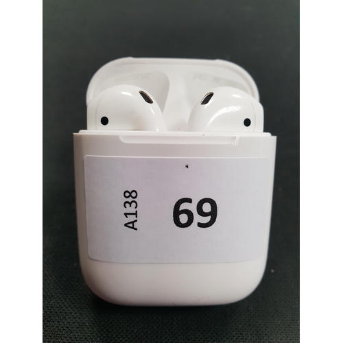 69 - PAIR OF APPLE AIRPODS 2ND GENERATION
in Lightning charging case